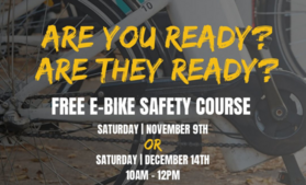 Words "Are you ready? Are they ready?" with an ebike