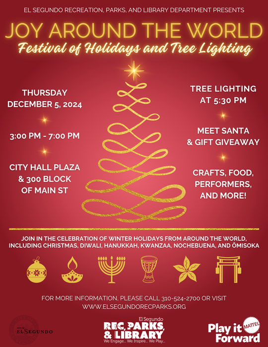 Joy Around the World, Festival of Holidays and Tree Lighting Flyer