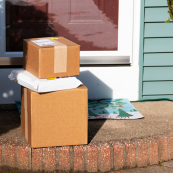 Packages in front of door