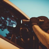 Man with a flashlight