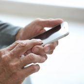 Man holding a cellphone 