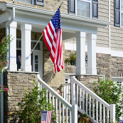 flag in front of home 