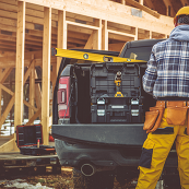 work truck with tools