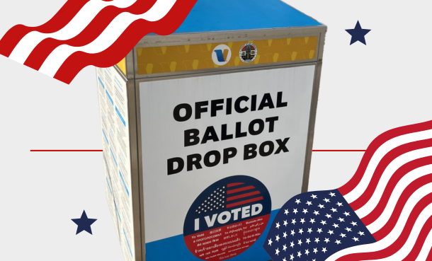 Election ballot dropbox graphic