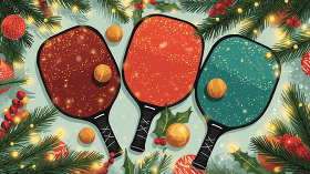 JingleFest Pickleball Tournament Illustration