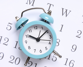 Daylight Savings Clock and Calendar crop