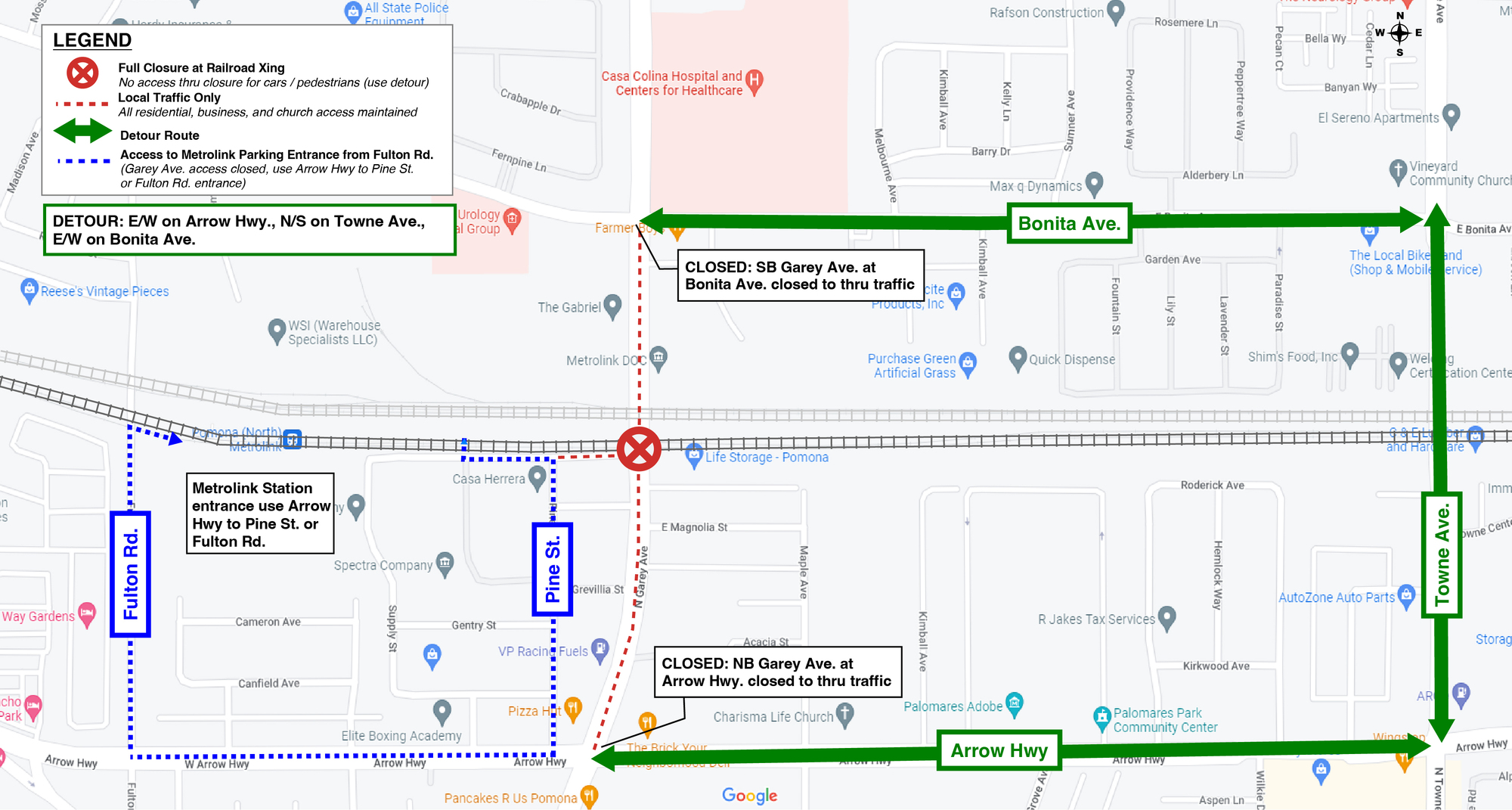 Foothill Gold Line Construction Alert - 45-Day Full Street Closure of ...