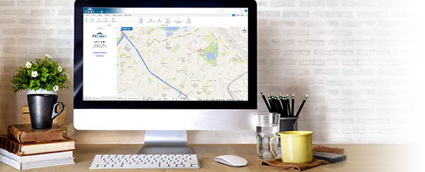 computer monitor and desk