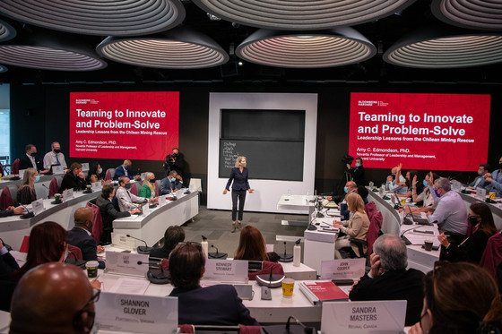 classroom filled with mayors from around the world