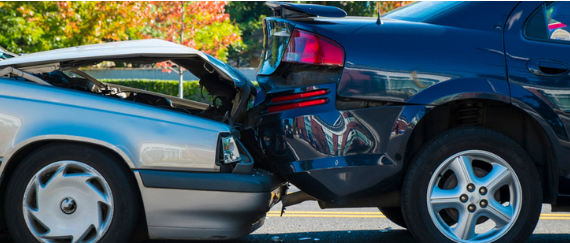 traffic accident with two vehicles