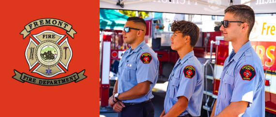 three fire explorers standing