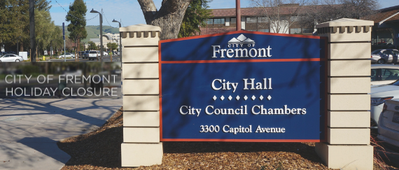 City Hall sign at entrance