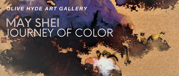 abstract colors painted with small ancient creatures