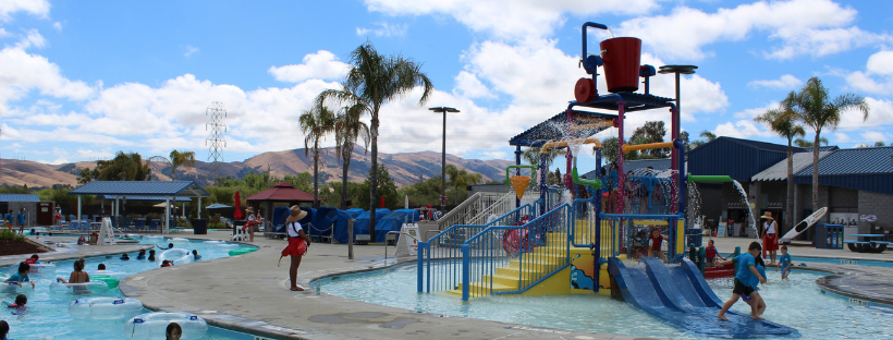 waterpark slides and pools