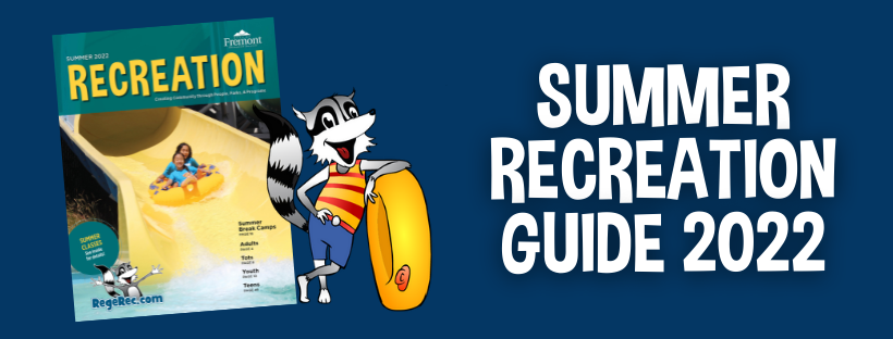 cover of summer recreation guide and summer recreation guide 2022 text