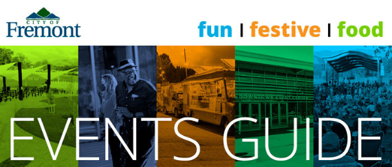 community events and Downtown Event Center with Event Guide and fun, festive, food in text