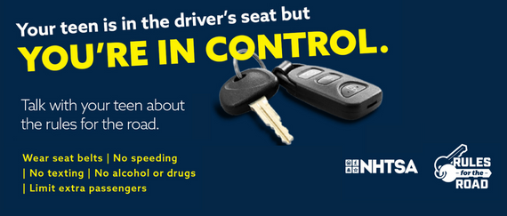 key and key fob with Your teen is in the driver's seat but You're in control, Talk with your teen about the rules for the road in text