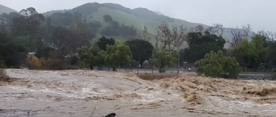 Alameda Creek during storm