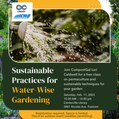 water coming out of hose. Sustainable Practices for Water-Wise Gardening in text