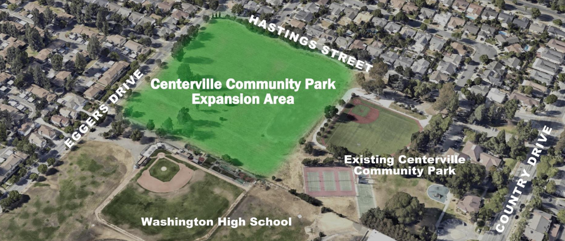 aerial map of Centerville Community Park