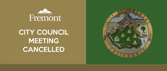 City seal with mosaic tiles. In text: City Council Meeting Cancelled