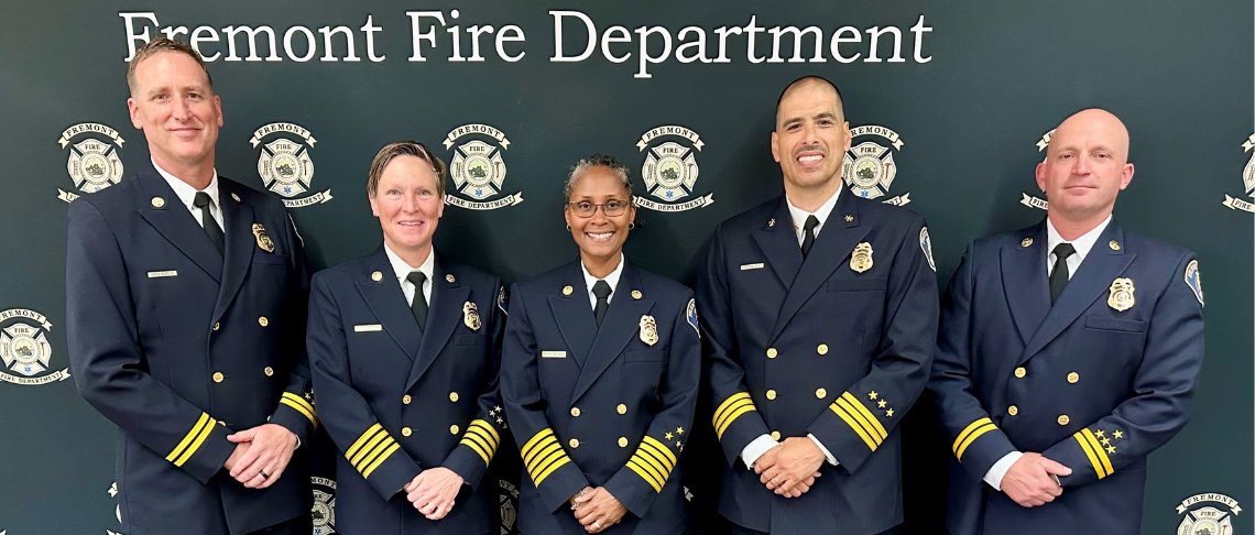Fremont Fire Department promotions of various employees with Fire Chief and Deputy Fire Chief