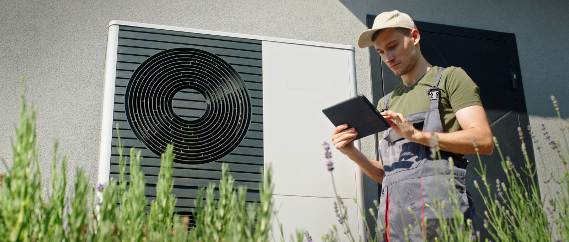 vendor holding tablet outdoors 