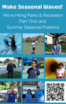 We're hiring for Part-Time and  Summer Seasonal Positions including at the waterpark and camps.