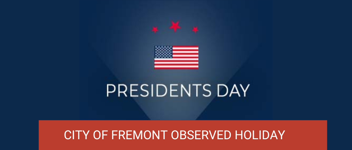 US Flag with "Presidents Day" Text in Center