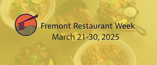 Spread of ramen and friend chicken with dates of Restaurant Week text