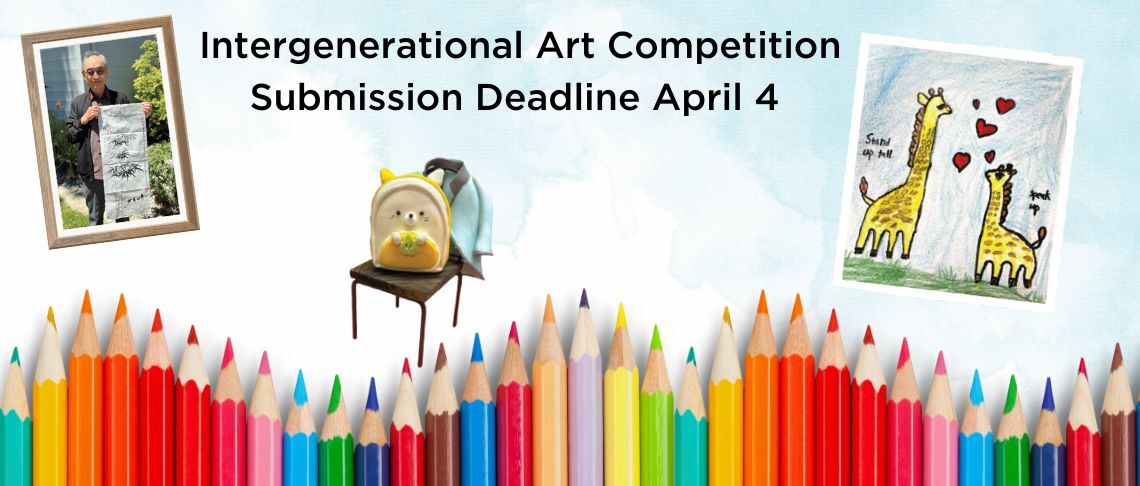 A row of colored pencils with original artworks