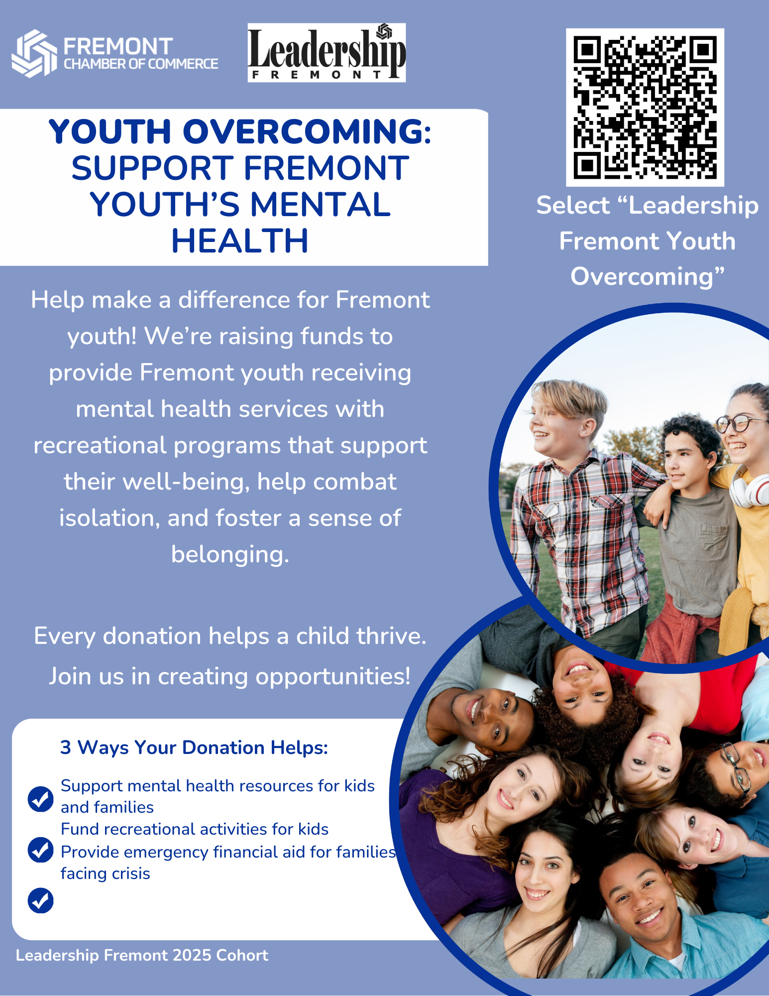 Informational  flyer with details on how to support Youth Mental Health