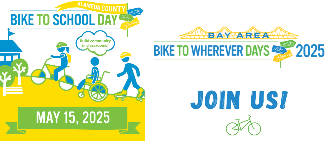 Bike to wherever day. Photo of students biking to school.