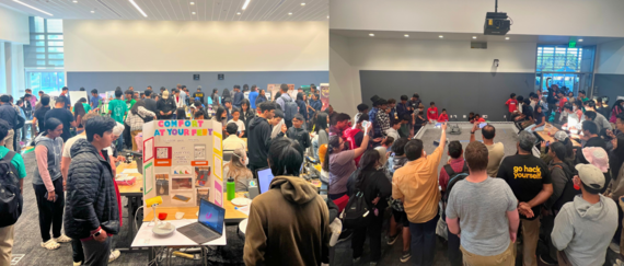 Photos of students, parents, and community members at the 2nd Annual Engineering Expo