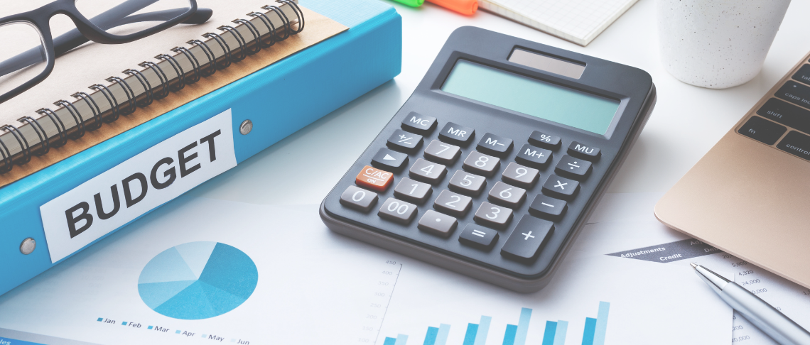 Upcoming FY 2025/2026 Operating Budget Meetings. Graphic of calculator and budget book.