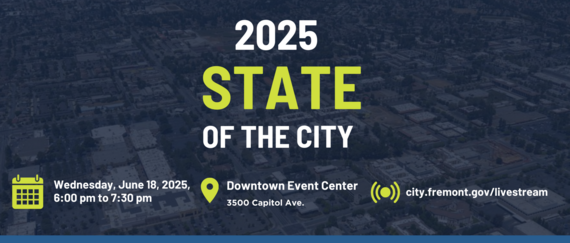 State of The City Graphic, Wednesday, June 18, 2025, 6:00 pm to 7:30 pm, Downtown Event Center