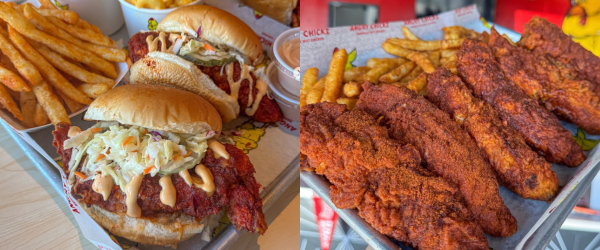 Angry Chickz Tenders and Sandwich 