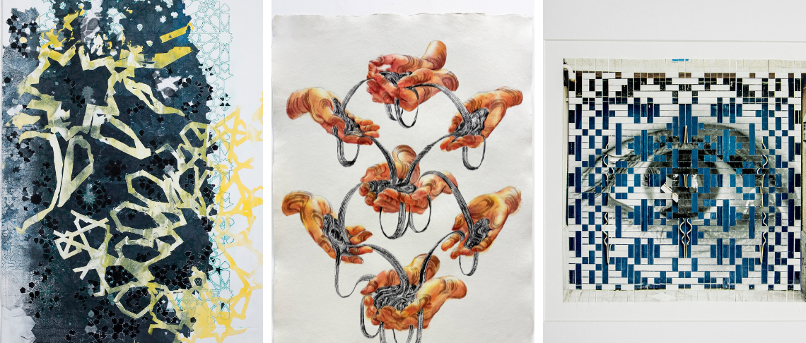 Photos of artwork at Olive Hyde