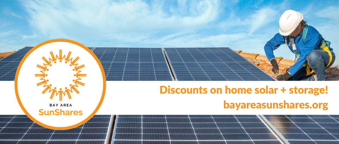 Photos of solar panels being installed 