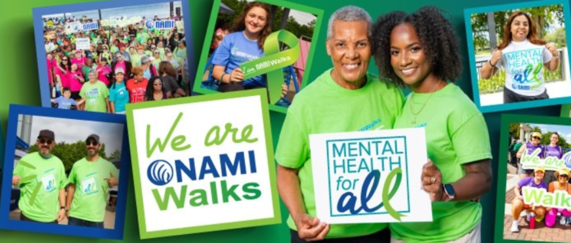 people participating in NAMIWalks events that support mental health for all.