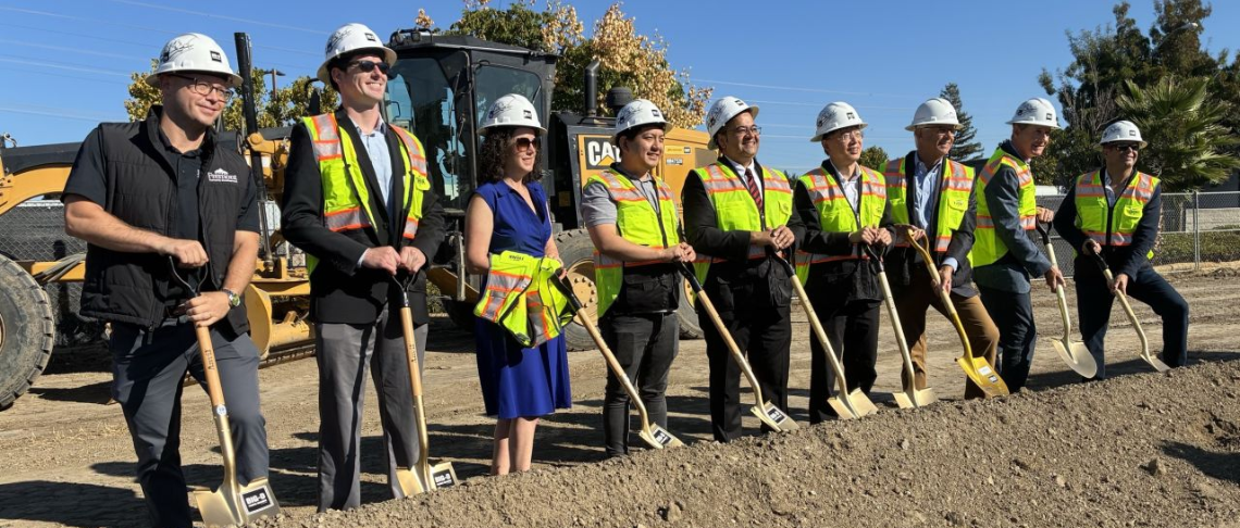 officials holding shovels on dirt for groundbreaking ceremony of $30M Fremont Innovation Center