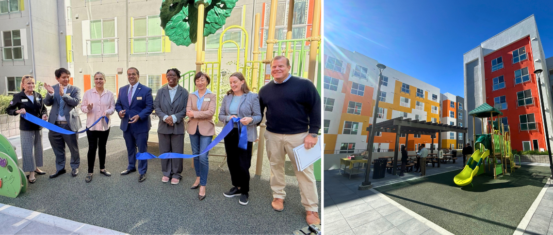 Osgood Family Apartments: photo of ribbon cutting & apartments