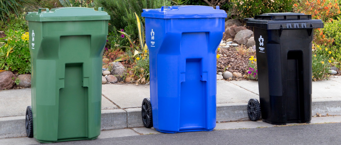 Photos of waste bins