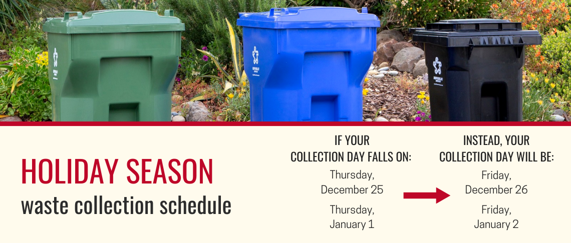 Waste Collection Schedule for Holidays