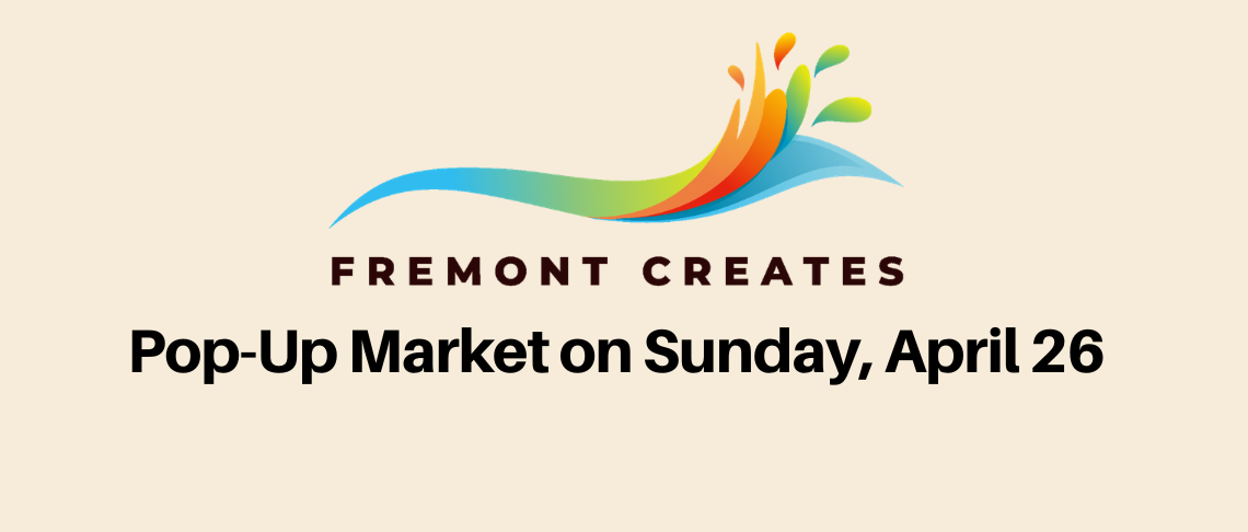 Abstract splash of vibrant colors with text: Fremont Creates