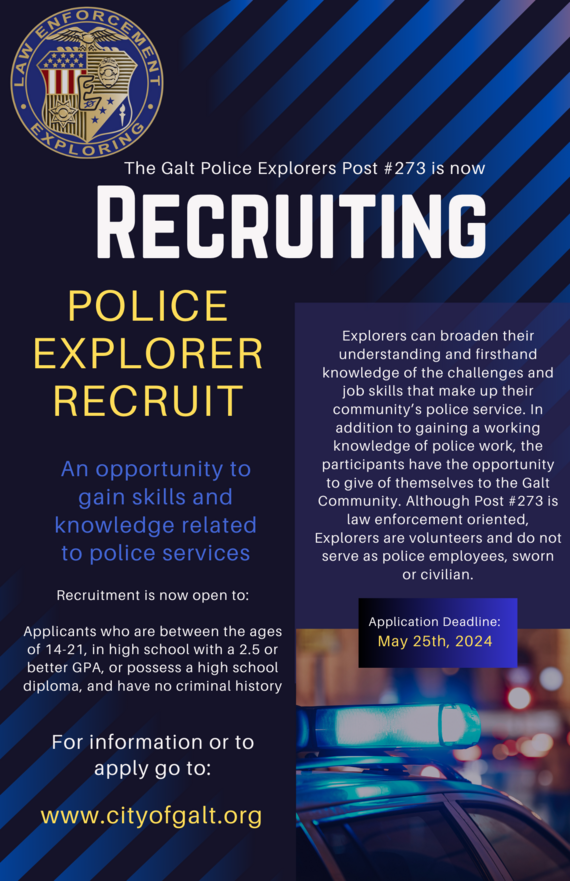 Galt Police Explorers Recruitment