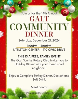 Galt Sunrise Rotary Community Dinner 2024