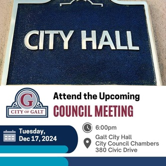 Galt City Council Meeting December 17