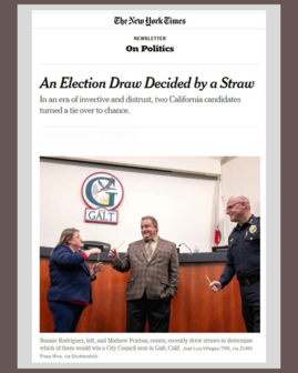 COG Elections in the NYT