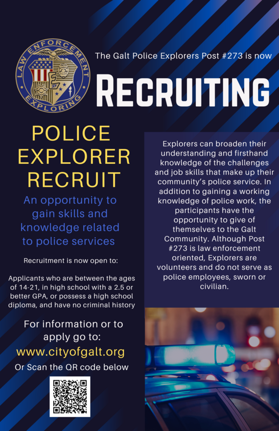 Galt Police Explorers Post Recruitment